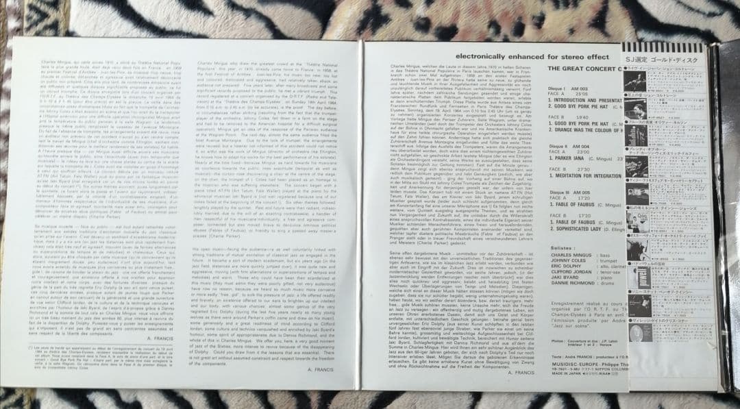 Charles Mingus - The Great Concert Of Charles Mingus 3LP Japan Jazz Vinyl OBI