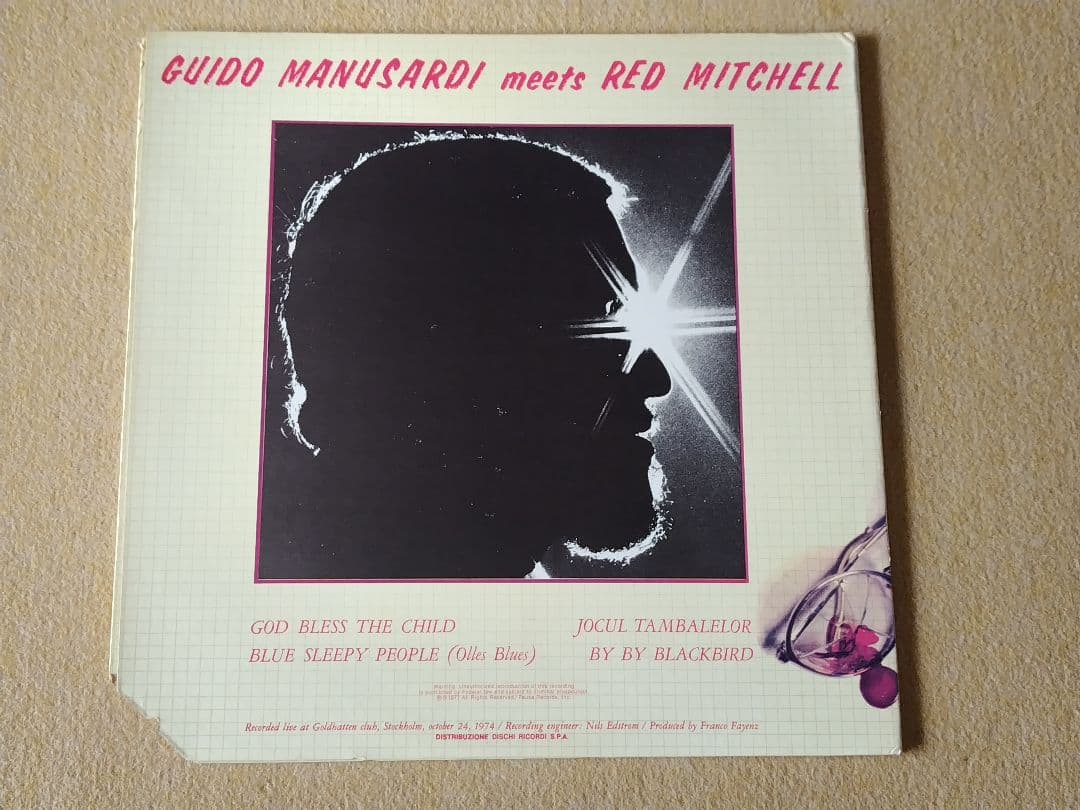 Red Mitchell Meets Guido Manusardi Vinyl LP 1977 Jazz Import Stockholm Live