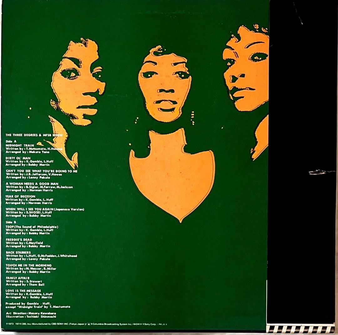 The Three Degrees & MFSB Show Vinyl LP Japan 1974 Haruomi Hosono Rare Edition