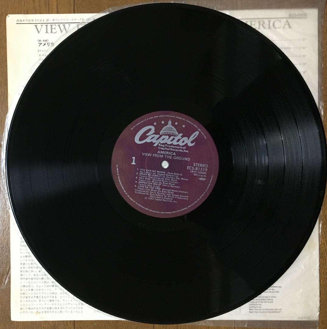America - View From The Ground LP Vinyl Japan Pressing w/ OBI & Liner Notes