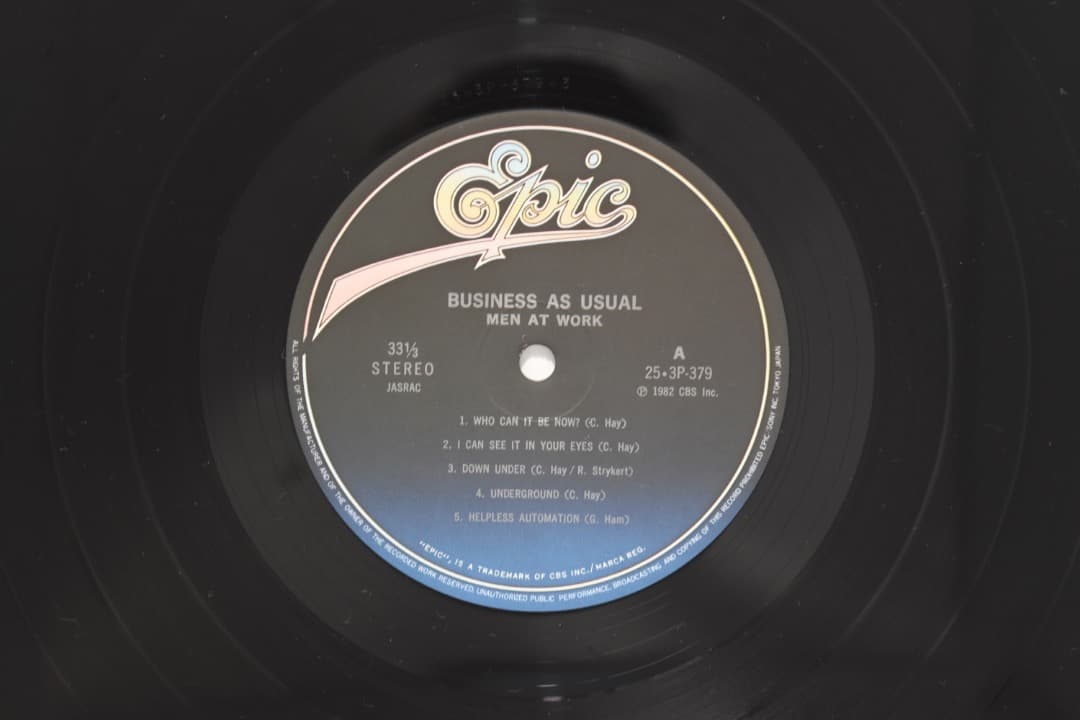Men At Work - Business As Usual LP Japan 1982 Epic 25-3P-379 w/ Obi Vinyl