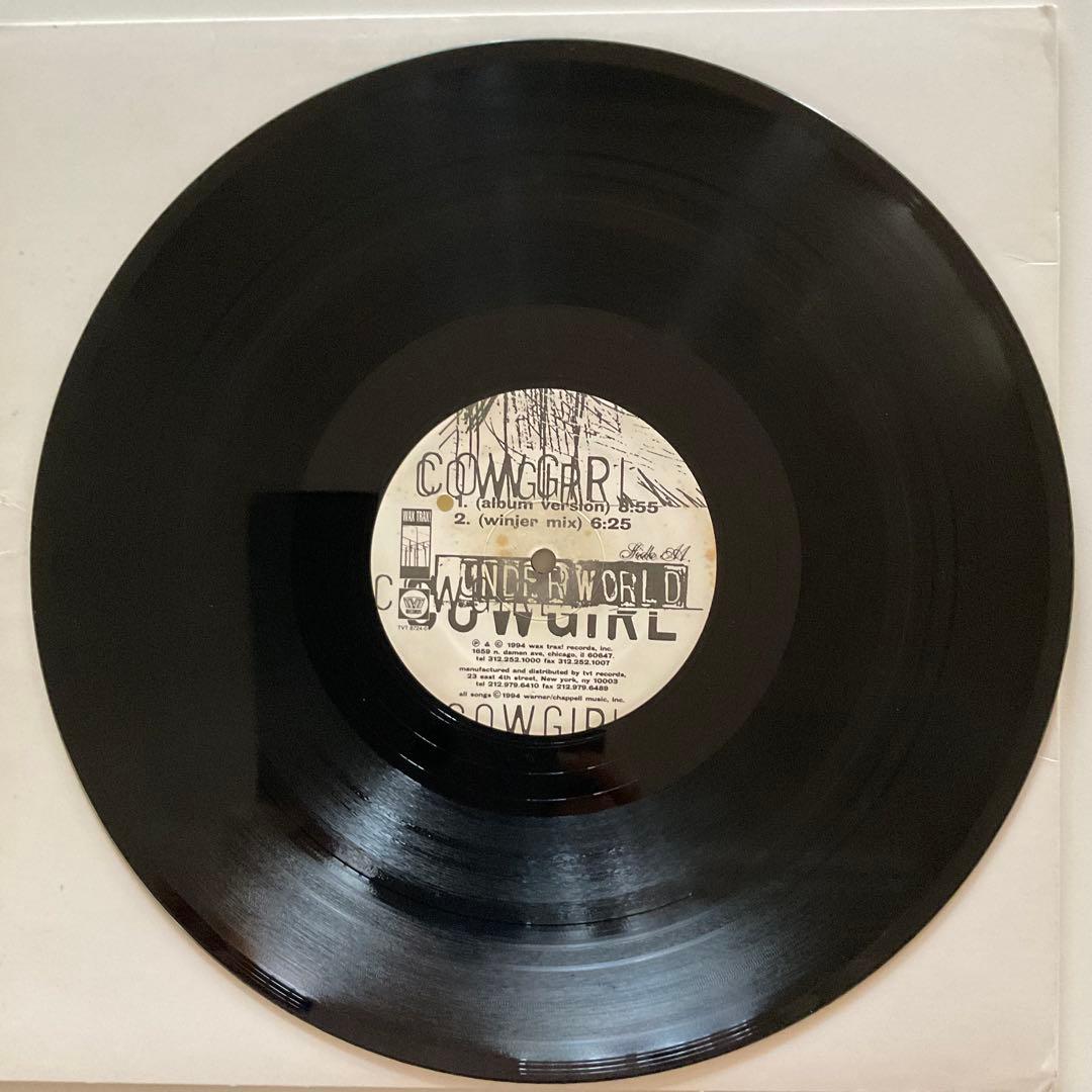 Underworld Cowgirl 12" Single Vinyl TVT Wax Trax 1994 Electronic Techno