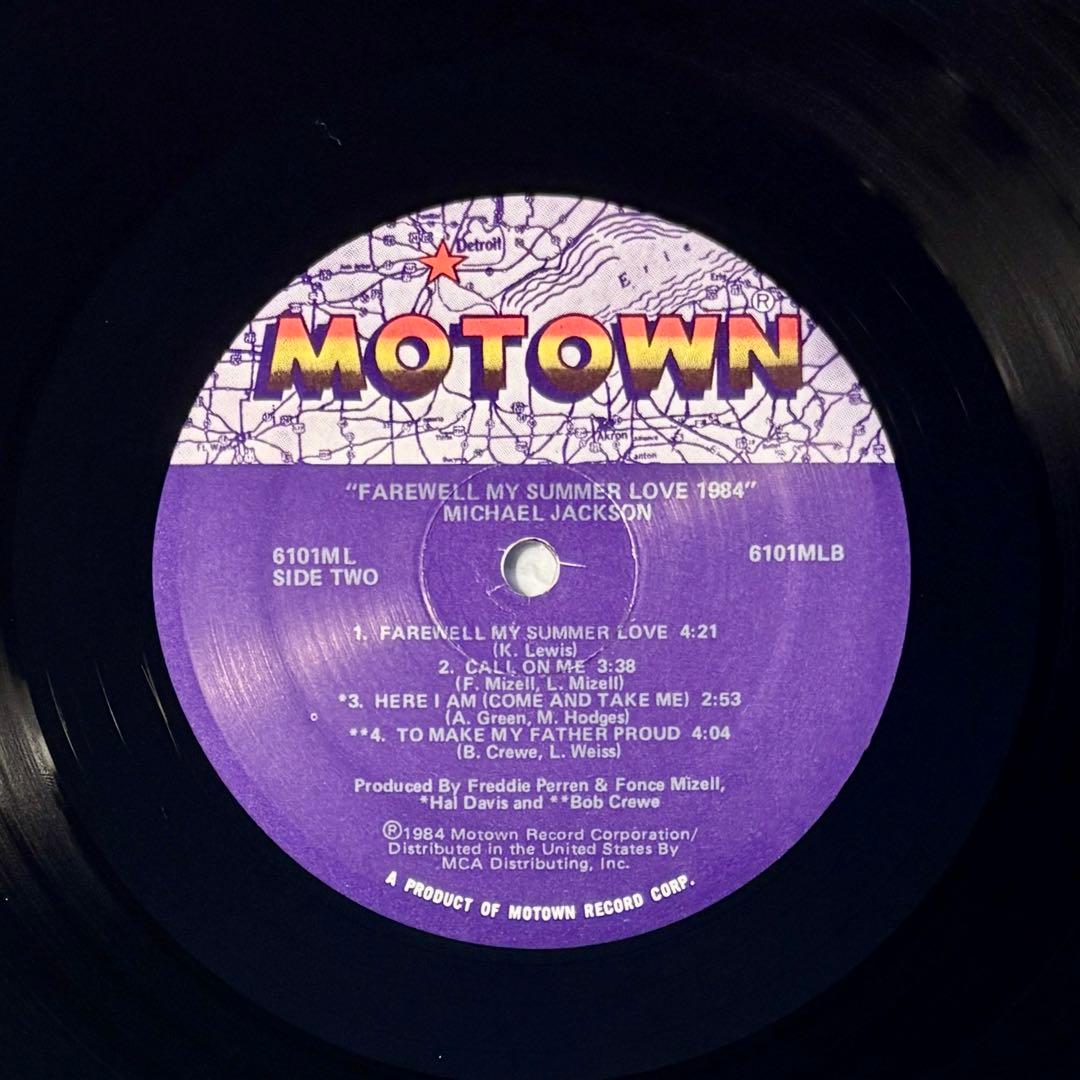 Michael Jackson Farewell My Summer Love 1984 US LP Vinyl Record with Poster