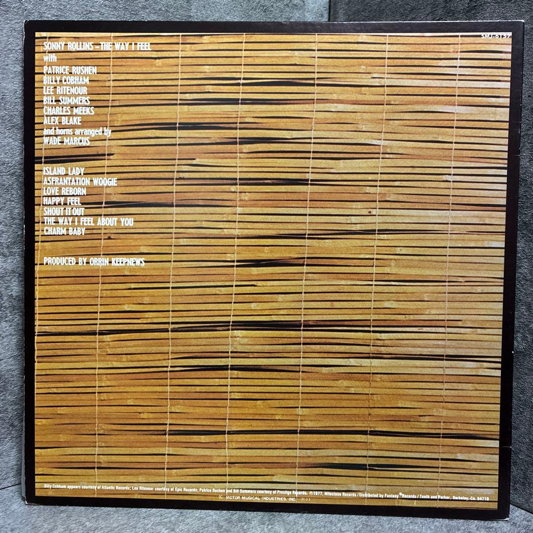 Sonny Rollins The Way I Feel LP 1976 Jazz Fusion with Obi Used | Japansoundstore