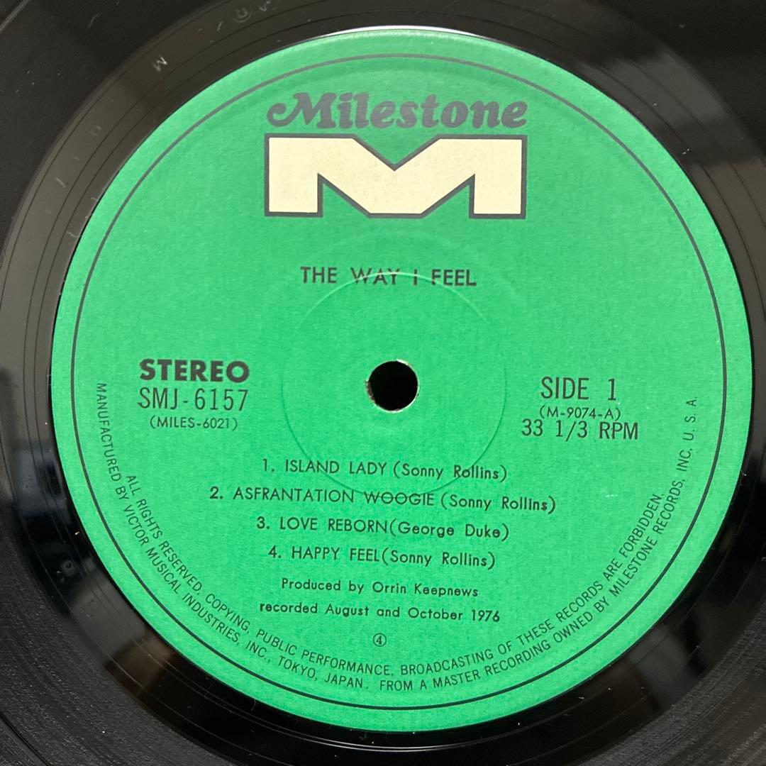 Sonny Rollins The Way I Feel LP 1976 Jazz Fusion with Obi Used | Japansoundstore