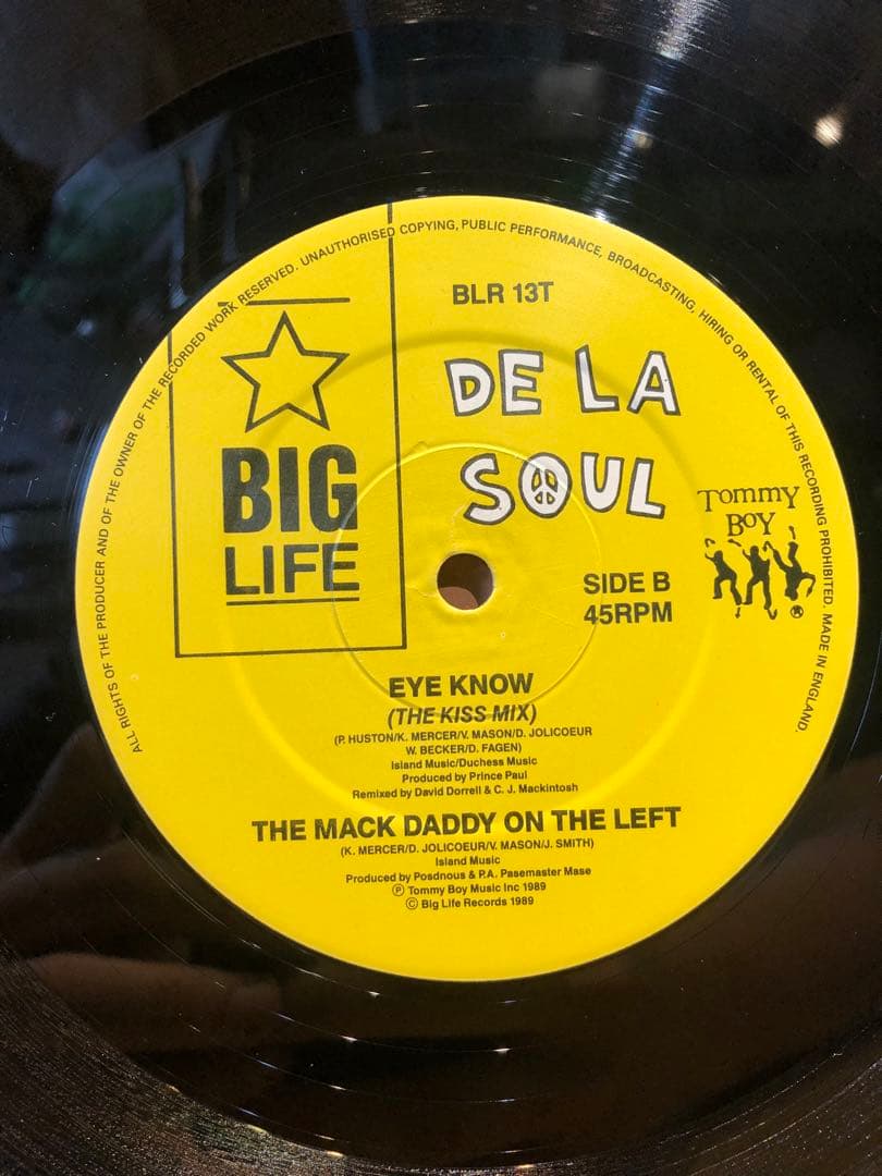 De La Soul - Eye Know 12" Vinyl Original UK 1989 Big Life Records 45 RPM