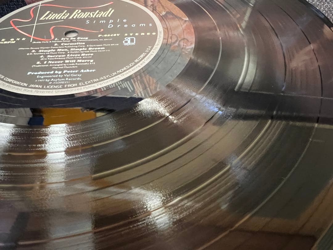 Linda Ronstadt - Simple Dreams LP 1977 Japan Pressing With Rare Pink Obi P-6546Y
