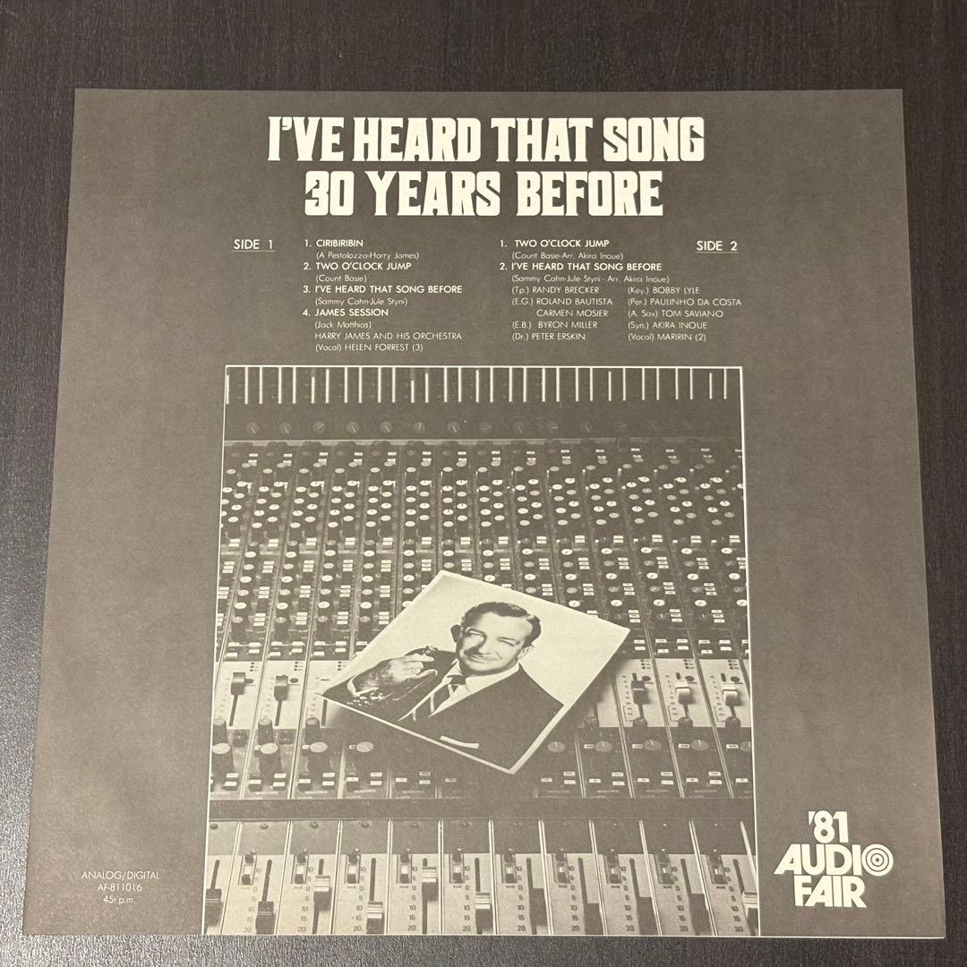 Harry James - I've Heard That Song 30 Years Before 12" LP Japan Vinyl '81