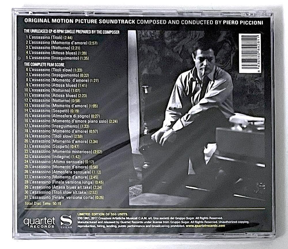 Limited Edition 300 Piero Piccioni L'Assassino OST  Unopened | Japansoundstore