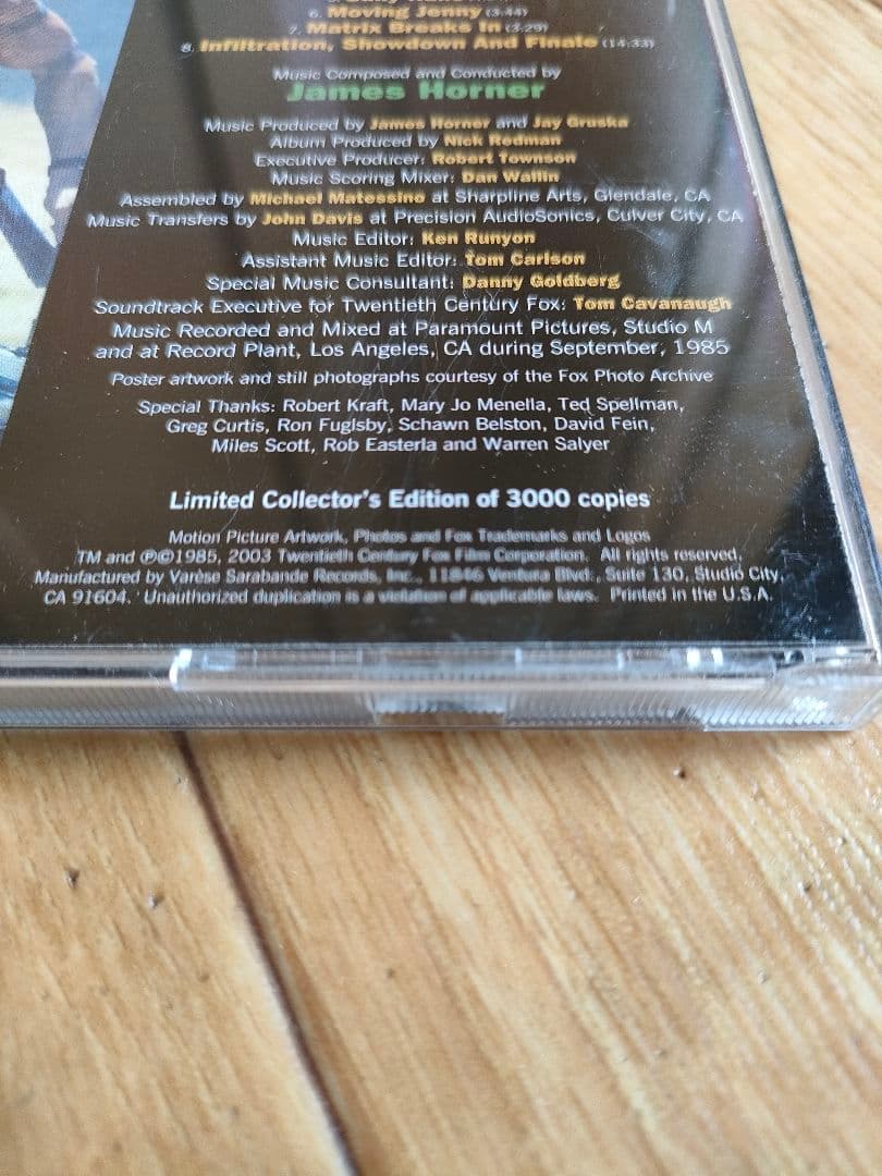 Commando OST 2003 Limited Edition 3000 Copies Arnold Schwarzenegger Soundtrack | Japansoundstore