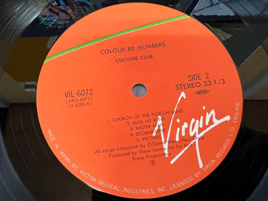 Culture Club Colour By Numbers LP Japan Pressing w/ Obi VIL-6072 Boy George