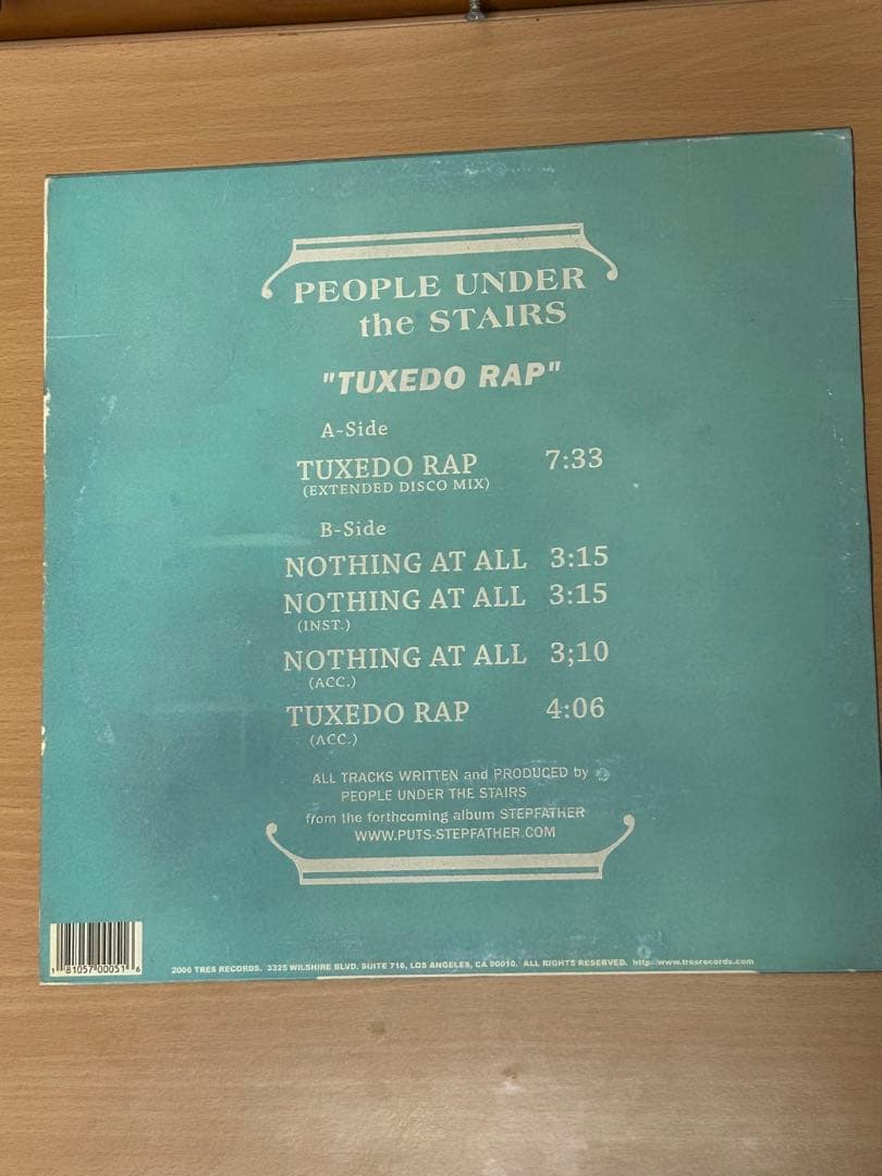 People Under The Stairs - Tuxedo Rap!!! 12" Vinyl Hip Hop Single