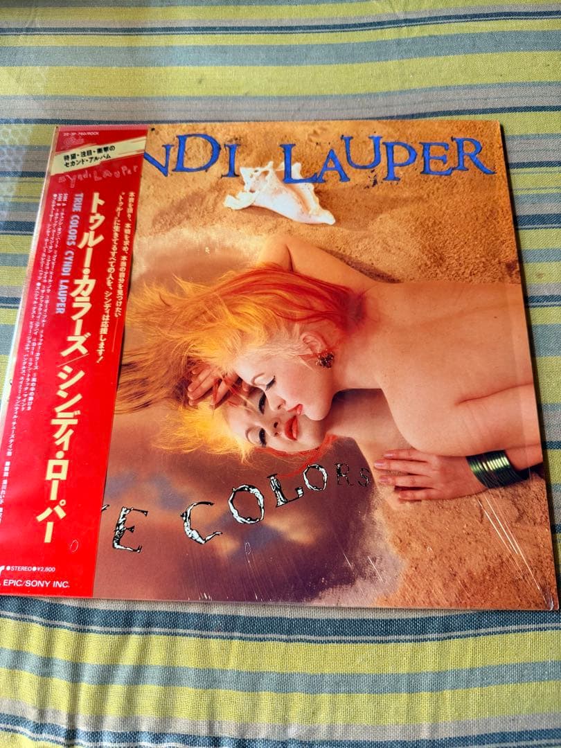 Cyndi Lauper - True Colors LP Vinyl Japan Pressing w/ Obi & Poster