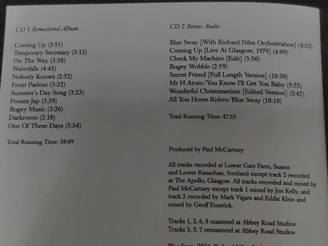 Paul McCartney McCartney II 2CD Archive Collection Japan Press Import Remaster