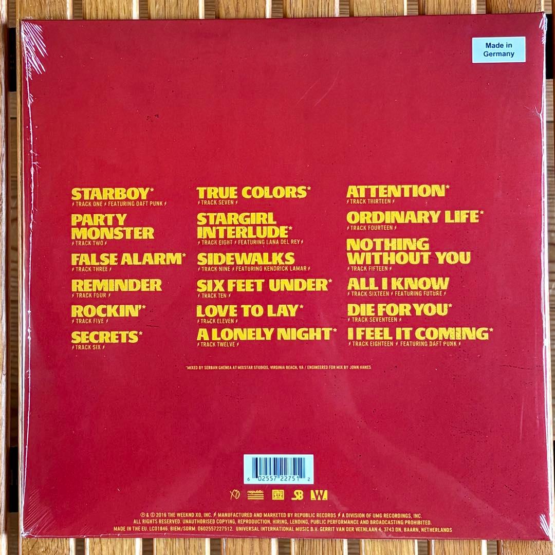 The Weeknd - Starboy 2LP Translucent Red Vinyl Record Album