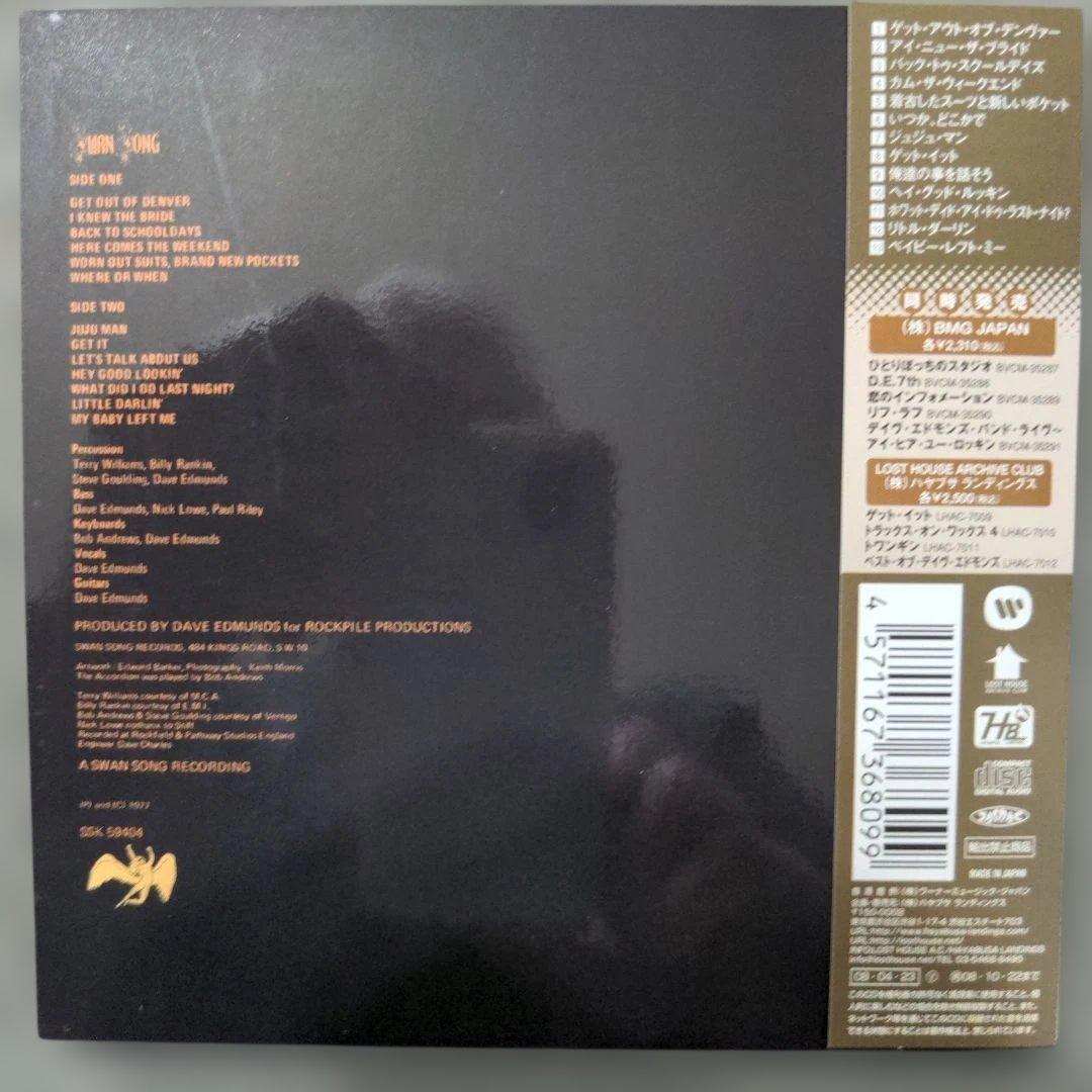 Dave Edmunds Get It Japan CD Paper Sleeve Limited Edition with OBI 1977 Rock