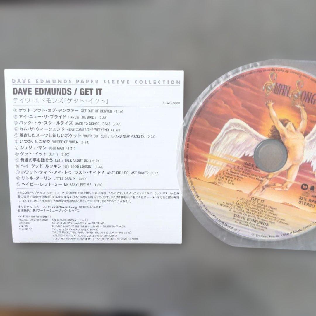 Dave Edmunds Get It Japan CD Paper Sleeve Limited Edition with OBI 1977 Rock