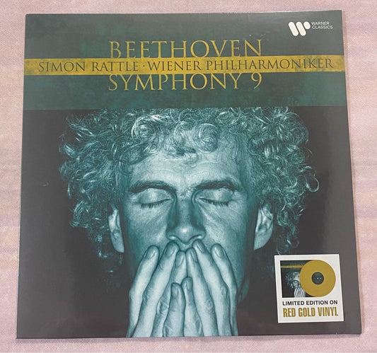 Beethoven Symphony 9 Simon Rattle Wiener Philharmoniker 2LP Red Gold Vinyl