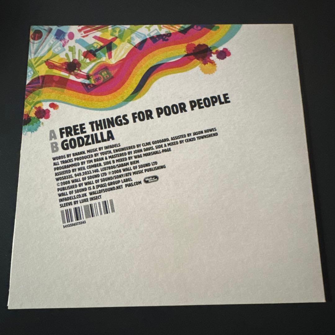 Infadels - Free Things For Poor People / Godzilla 7-inch Vinyl Single