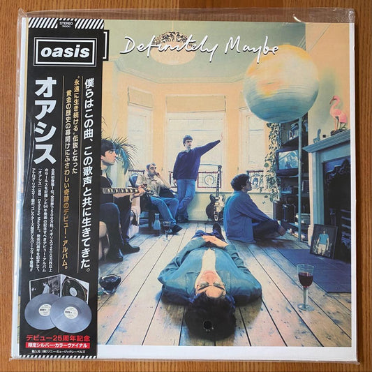 Oasis Definitely Maybe 2LP Silver Vinyl 25th Anniversary Edition Japan Import