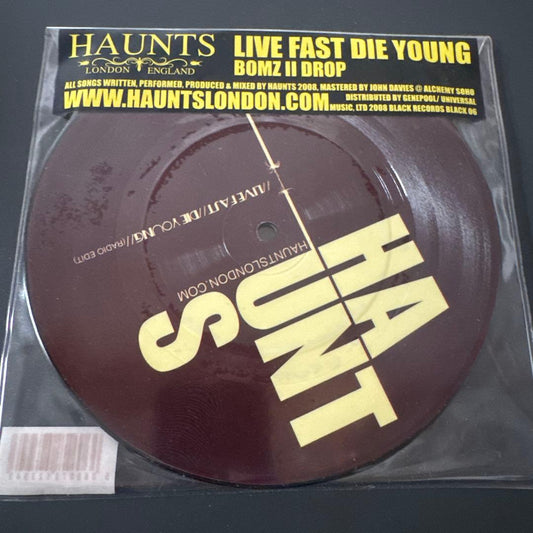 Haunts - Live Fast Die Young / Bomz II Drop 7" Vinyl Brown Color Rare UK Indie