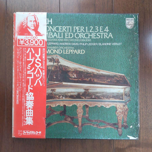 J.S. Bach Harpsichord Concertos Raymond Leppard 3LP Box Set Japan w/Obi