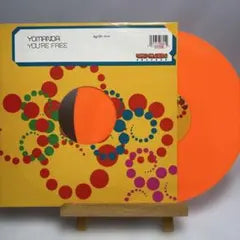 Yomanda - You're Free 12" Vinyl Single Bright Orange Color Disc Rare Electronic