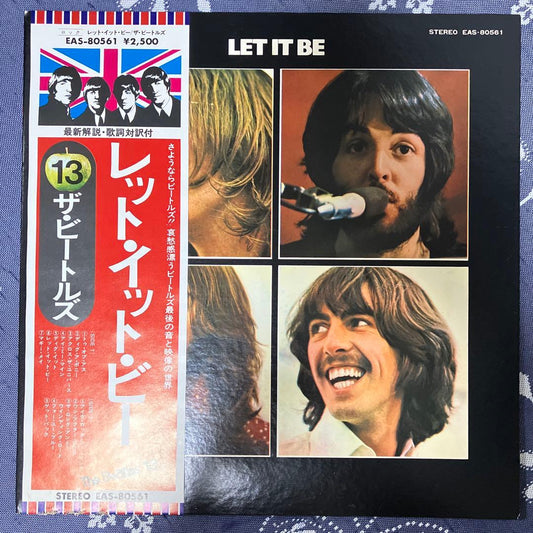 The Beatles - Let It Be LP Japan Pressing w/ Rare Union Jack Obi EAS-80561