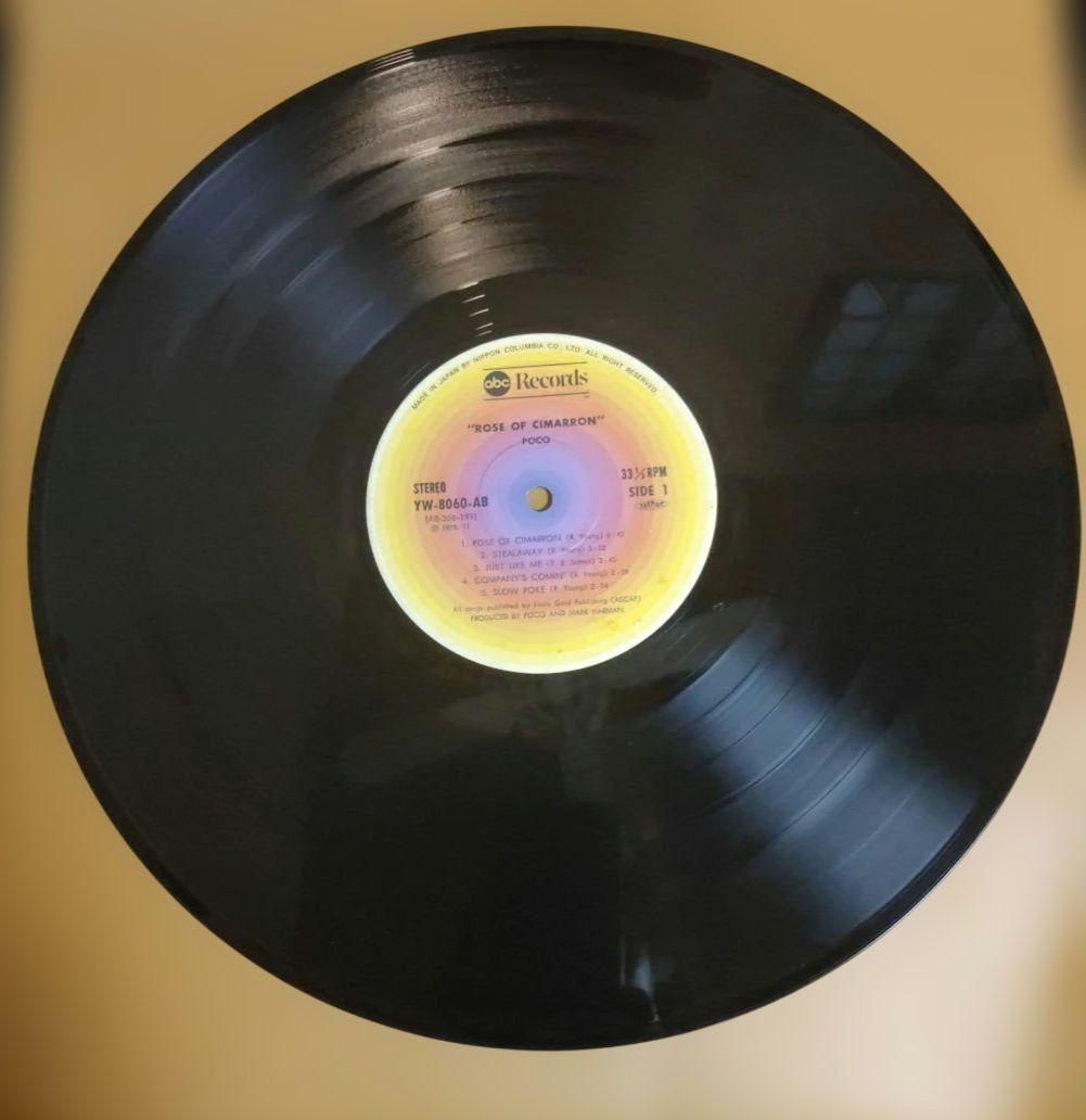 POCO Rose Of Cimarron LP 1976 Japan Pressing Vinyl Country Rock Record w/ OBI