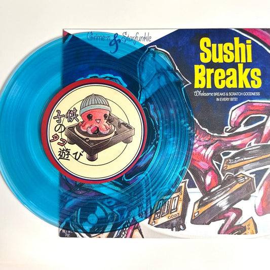 Grime-n & Starfunkle Sushi Breaks 7" Blue Vinyl Hip-Hop Record | Japansoundstore