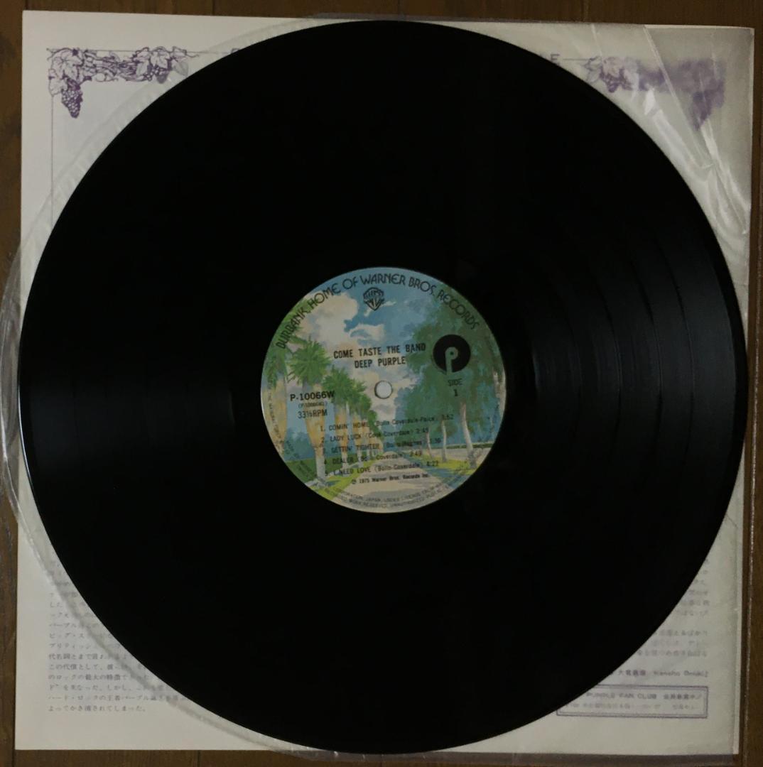 Deep Purple - Come Taste the Band LP 1975 Japan Warner Bros. P-10066W Vinyl