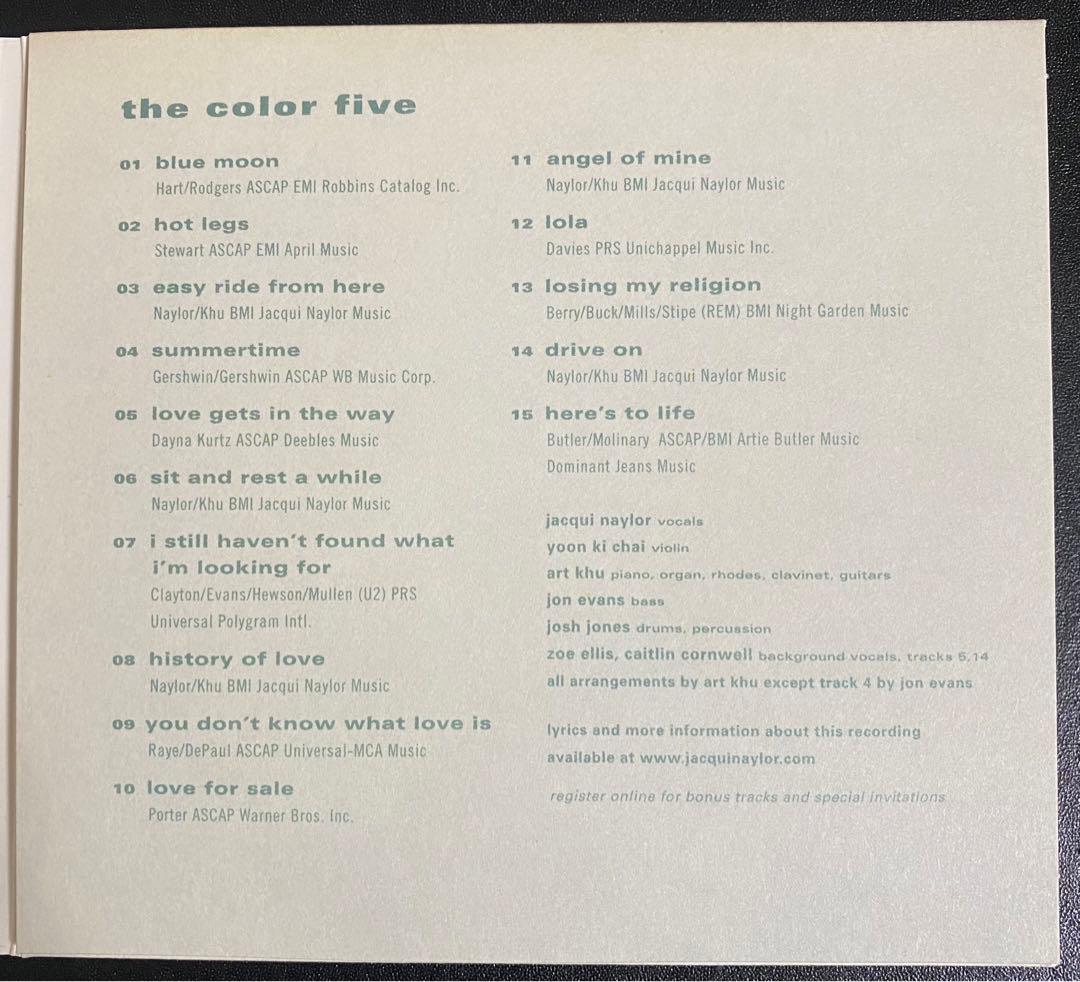 Jacqui Naylor - The Color Five CD, 2006 Japan Press, Mini LP Gatefold Edition