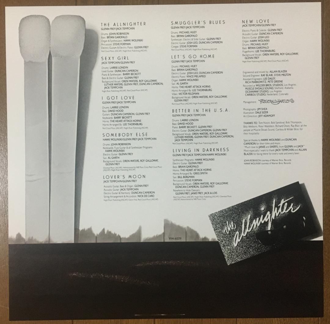 Glenn Frey The Allnighter Vinyl LP 1984 Japan Pressing w/ OBI Insert