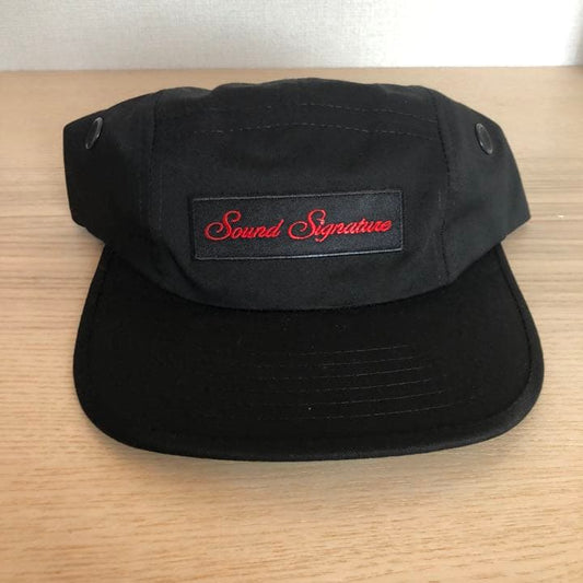 SOUND SIGNATURE 5Panel Cap Black  Delivery-style Techno Headwear | Japansoundstore