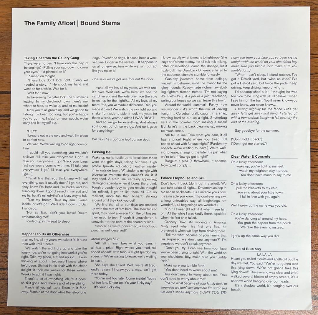 Bound Stems - The Family Afloat LP 180g Orange Vinyl Indie Rock 2008 Flameshovel
