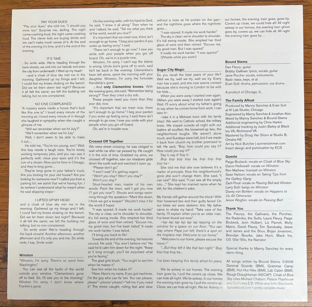Bound Stems - The Family Afloat LP 180g Orange Vinyl Indie Rock 2008 Flameshovel
