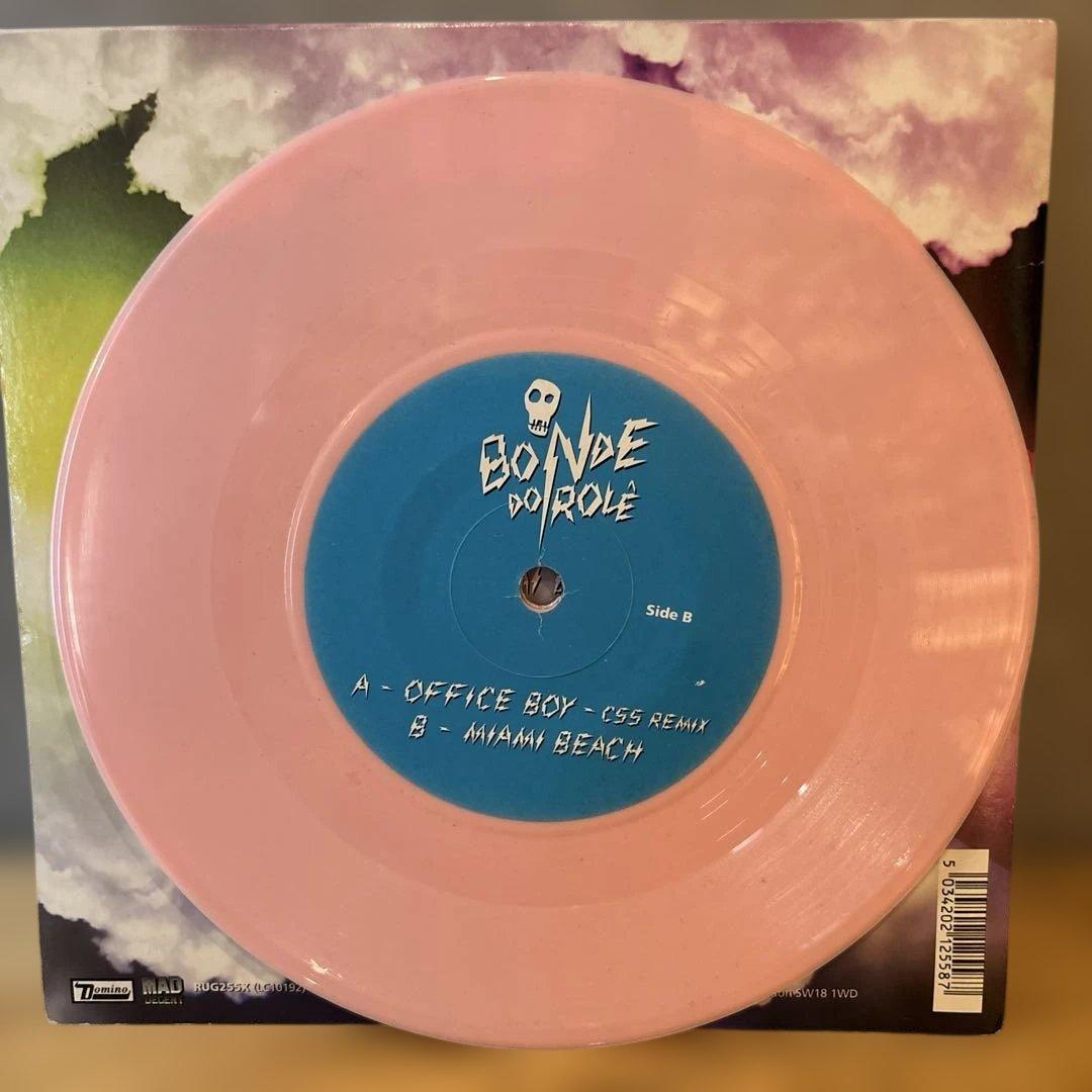 Bonde Do Role - Office Boy (CSS Remix) 7" Vinyl Record Pink Color