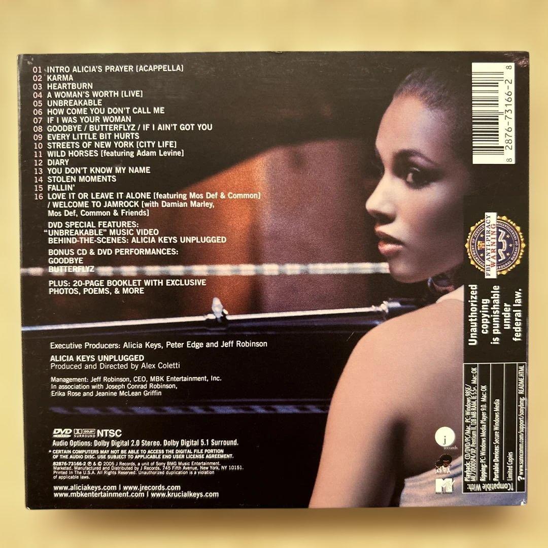 Alicia Keys - Unplugged 2-Disc CD+DVD Set - Japan Import Edition