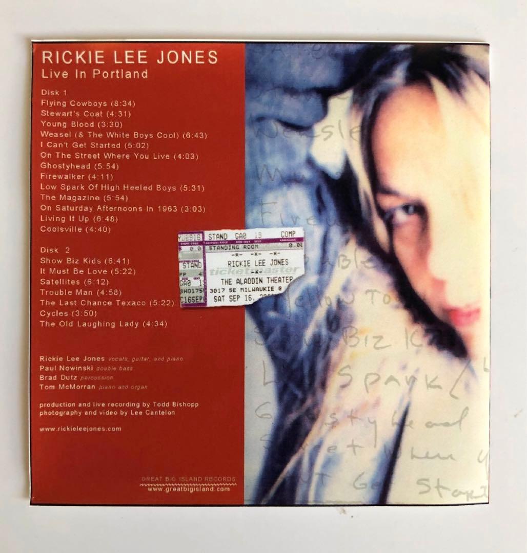 Rickie Lee Jones Live In Portland 2CD-R Set Rare Official Site Limited Release