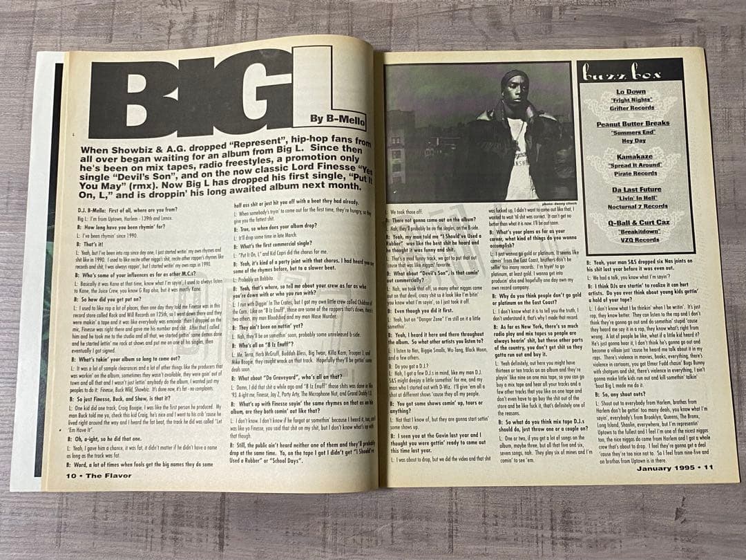 Vintage Hip Hop Magazine The Flavor February 1995 Lord Finesse Big L The Roots