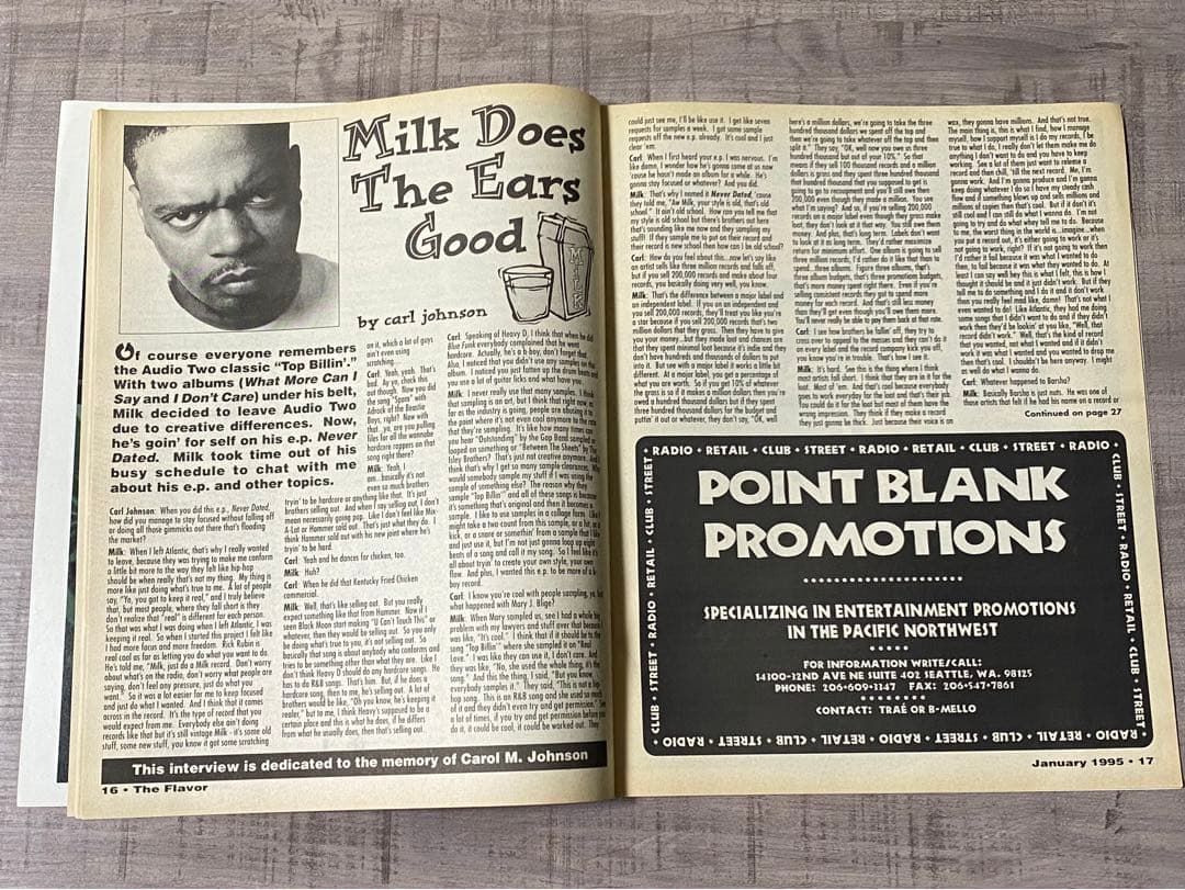 Vintage Hip Hop Magazine The Flavor February 1995 Lord Finesse Big L The Roots