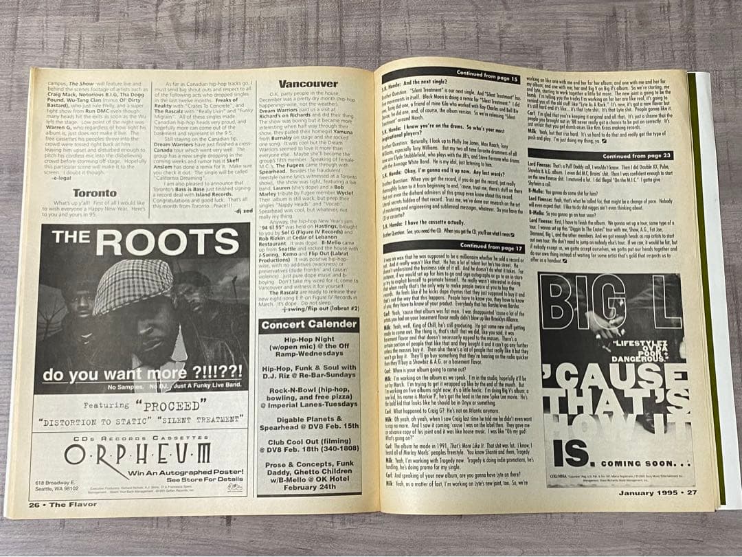 Vintage Hip Hop Magazine The Flavor February 1995 Lord Finesse Big L The Roots