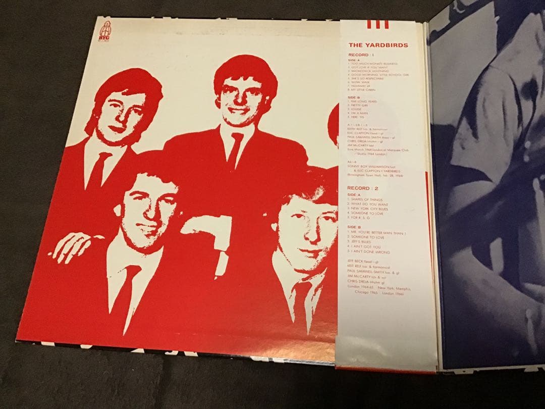 The Yardbirds Memorial Album 2LP Japan Only Compilation w/Poster Eric Clapton