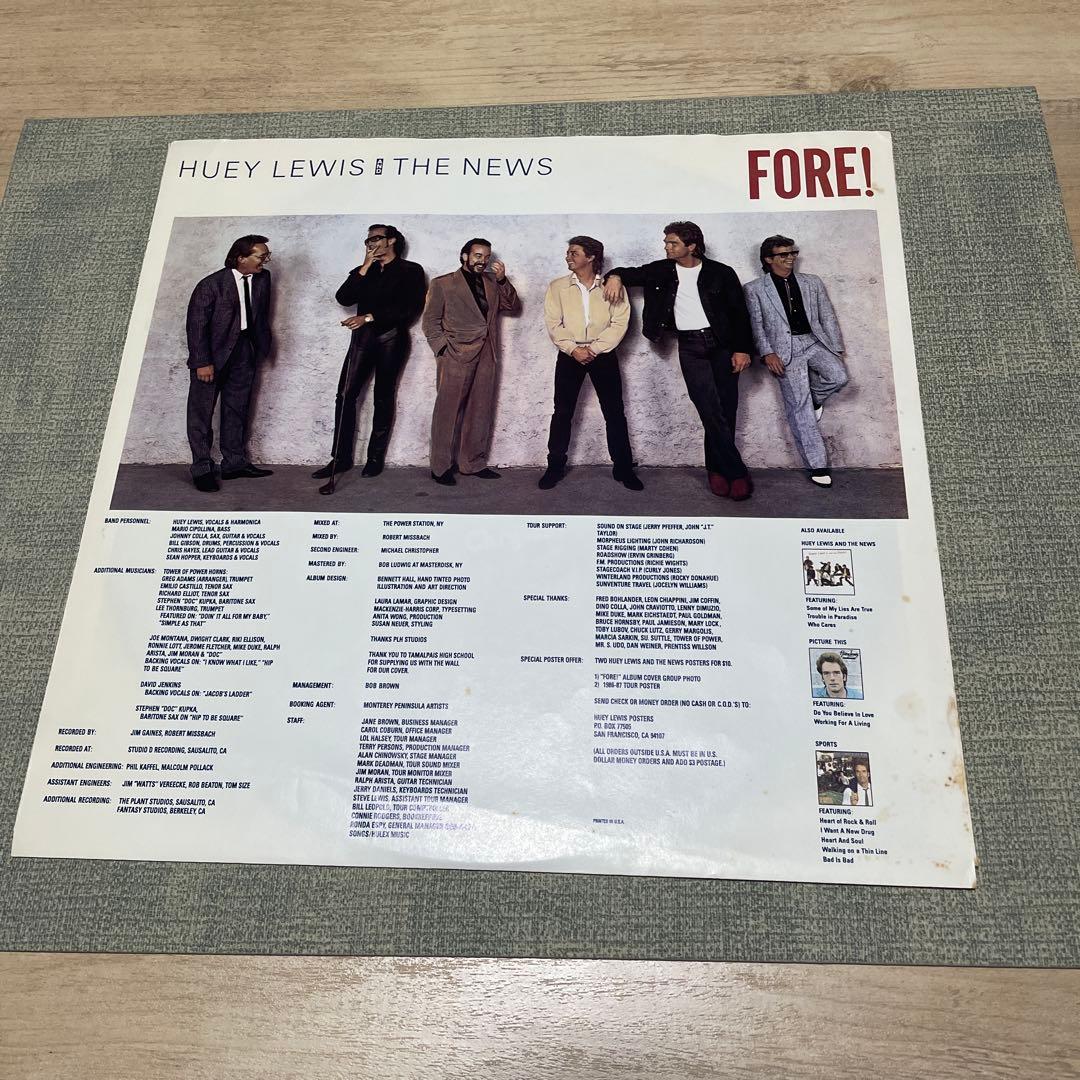 Huey Lewis & The News - FORE! Vinyl LP US Original Robert Ludwig Masterdisk