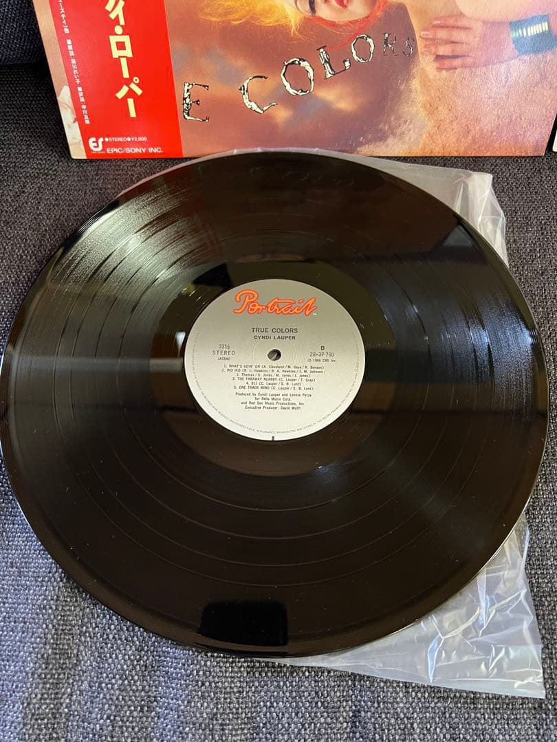 Cyndi Lauper - True Colors - Japan LP w/ OBI, Insert, & Poster 1986 Pop