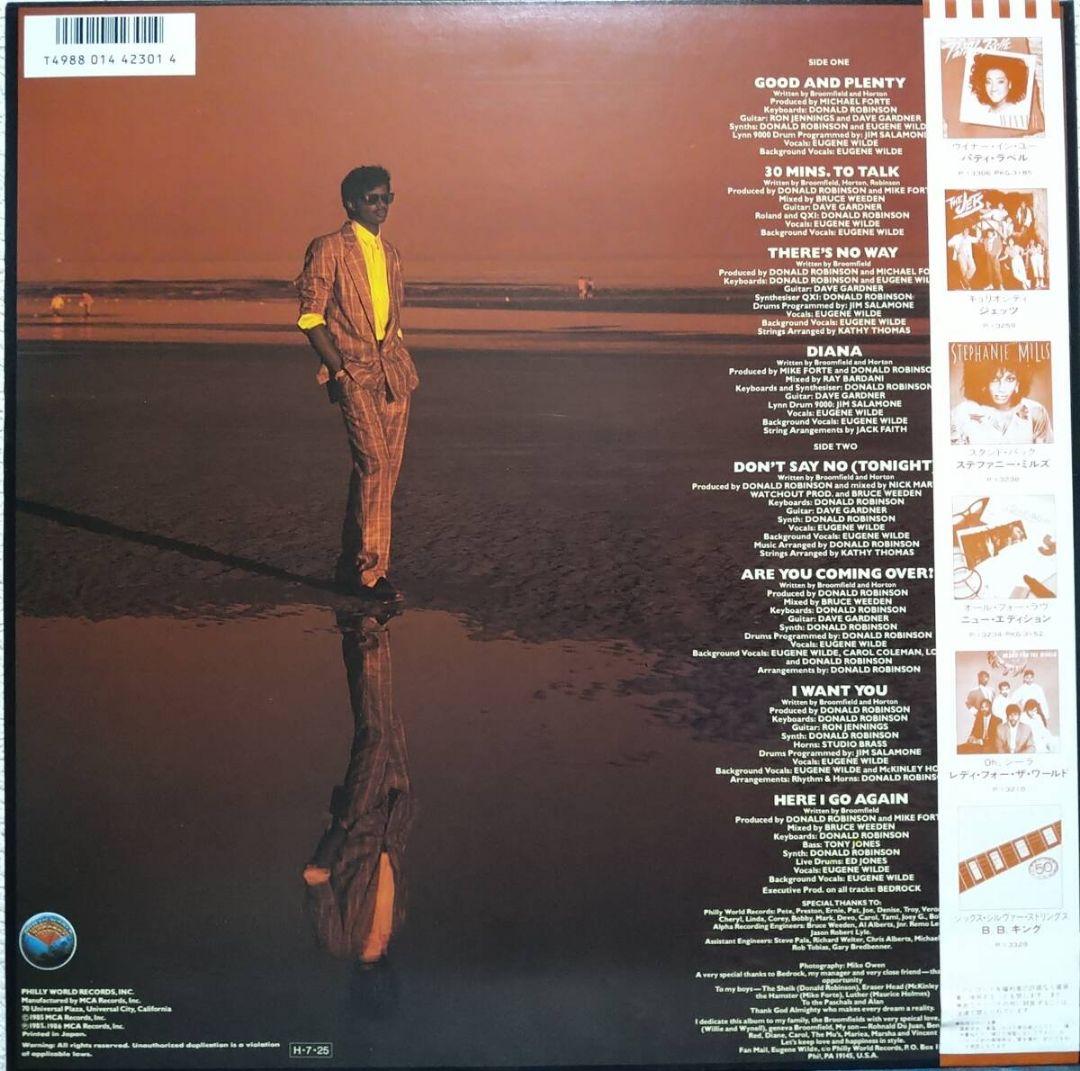 Eugene Wilde - Serenade LP 1986 Japan Issue R&B Soul Vinyl with Obi Liner Notes