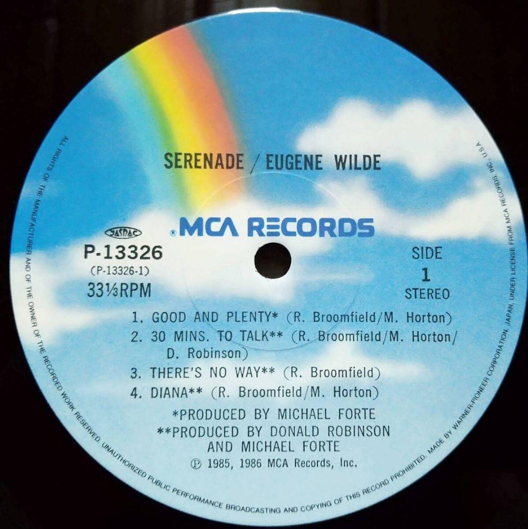 Eugene Wilde - Serenade LP 1986 Japan Issue R&B Soul Vinyl with Obi Liner Notes