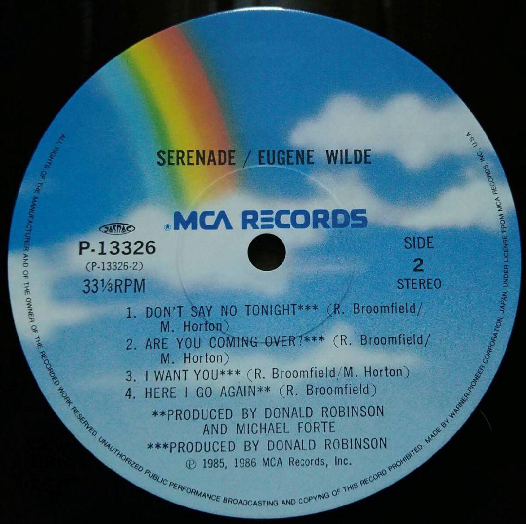 Eugene Wilde - Serenade LP 1986 Japan Issue R&B Soul Vinyl with Obi Liner Notes
