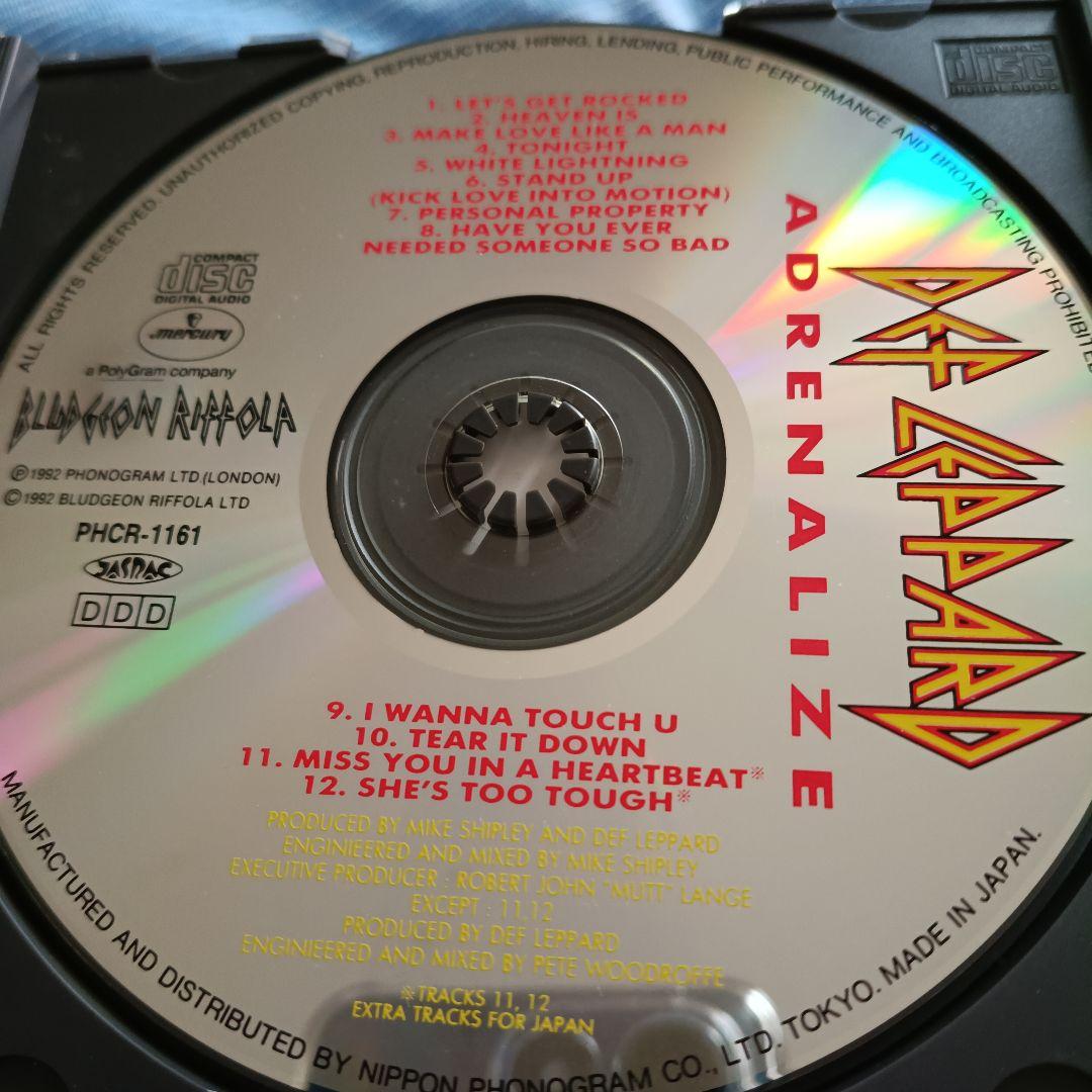 Def Leppard Adrenalize Japan Press CD PHCR-1161 1992 w/ 2 Japan Bonus Tracks