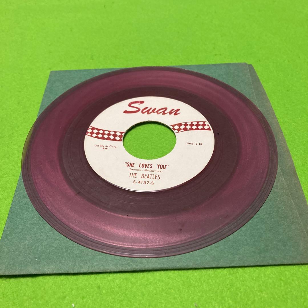 The Beatles - She Loves You - Pink Color Vinyl 7" Single - Swan S-4152